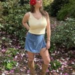 Jupe Short Jean Motif Tressé