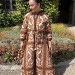 Robe longue au motif vintage