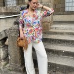 Blazer à imprimé floral