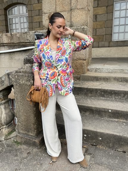 Blazer à imprimé floral