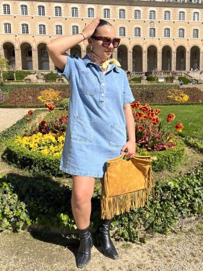 Robe en jean clair