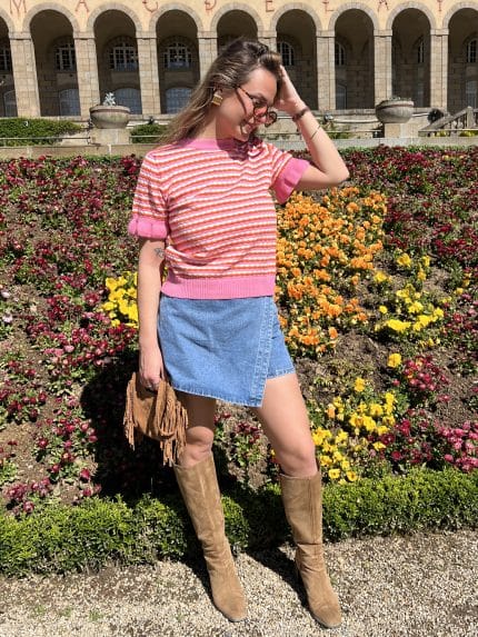 Jupe Short En Jean Bleu