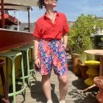 Short fluide à imprimé floral
