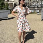 Robe courte à imprimé coquelicots