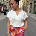 T-shirt blanc avec dentelle
