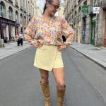 Jupe short jaune