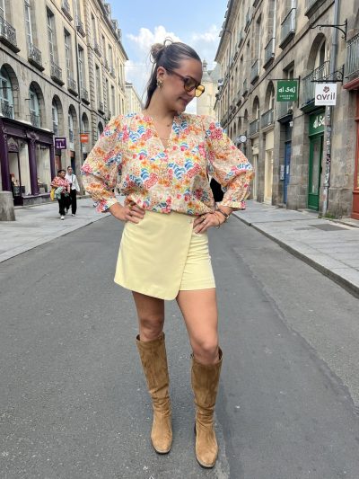 Jupe short jaune