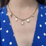 Collier charms en acier inoxydable