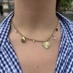 Collier charms en acier inoxydable