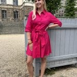 Robe Chemise Courte Rose