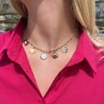 Collier charms en acier inoxydable