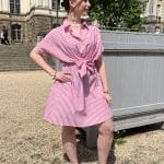 Robe Courte à Rayures Colorées