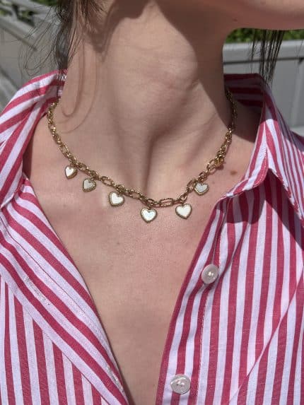 Collier à charms cœur