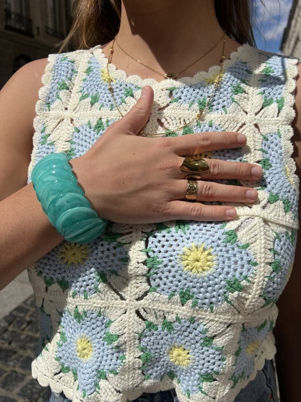 Bracelet en pierres colorées