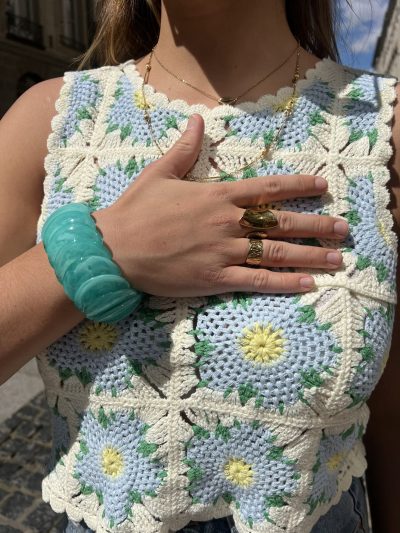 Bracelet en pierres colorées