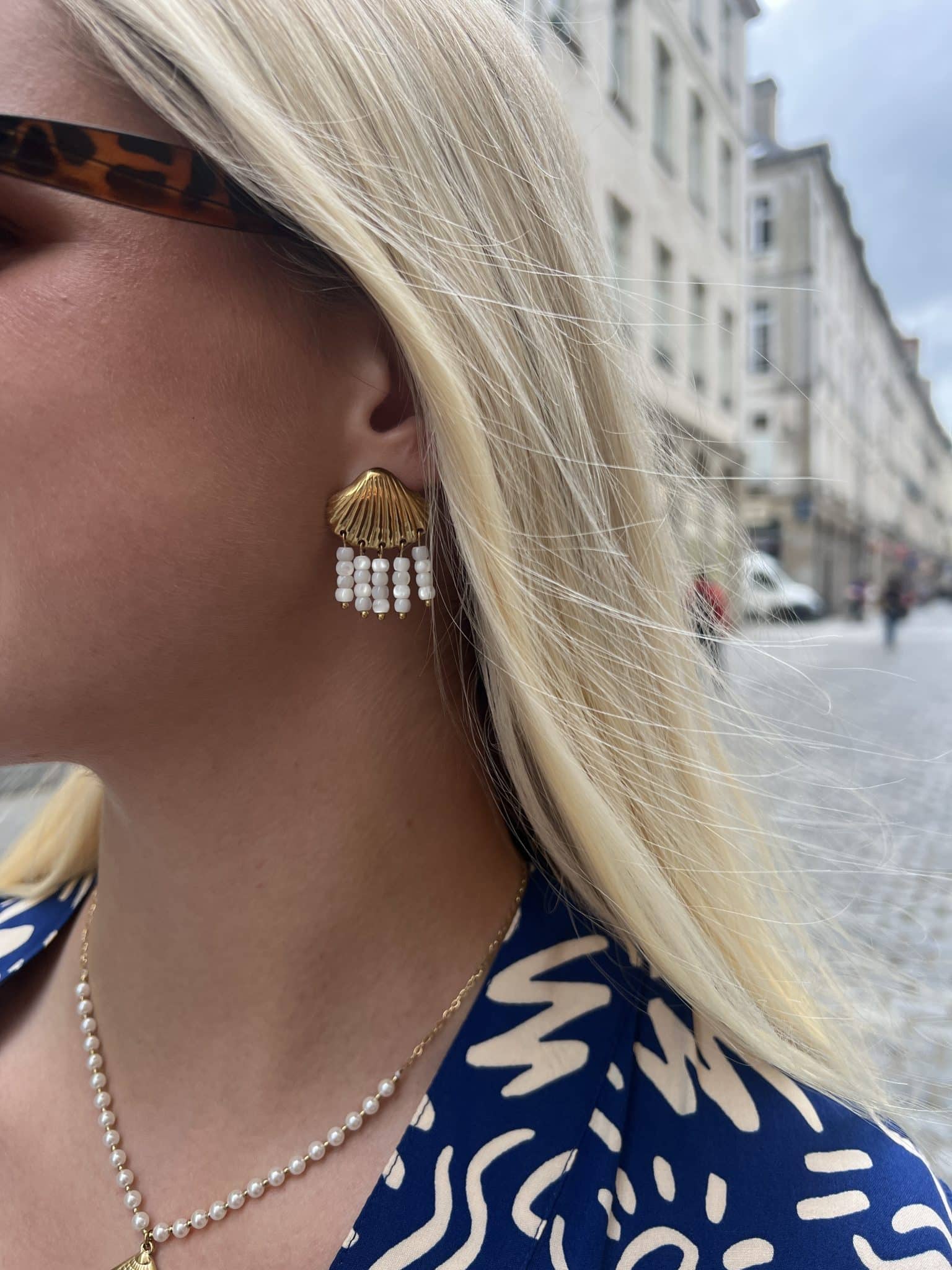 Boucles d’oreilles coquillages dorées Boucles d’oreilles coquillages dorées