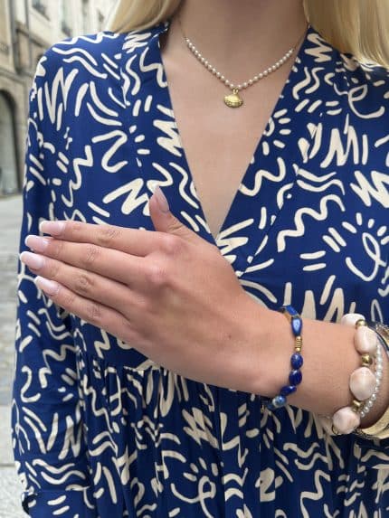 Bracelet en pierres bleues