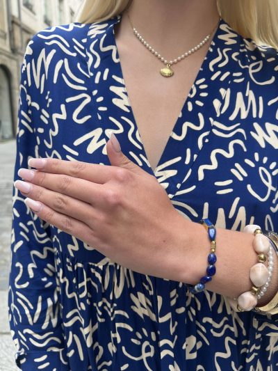 Bracelet en pierres bleues