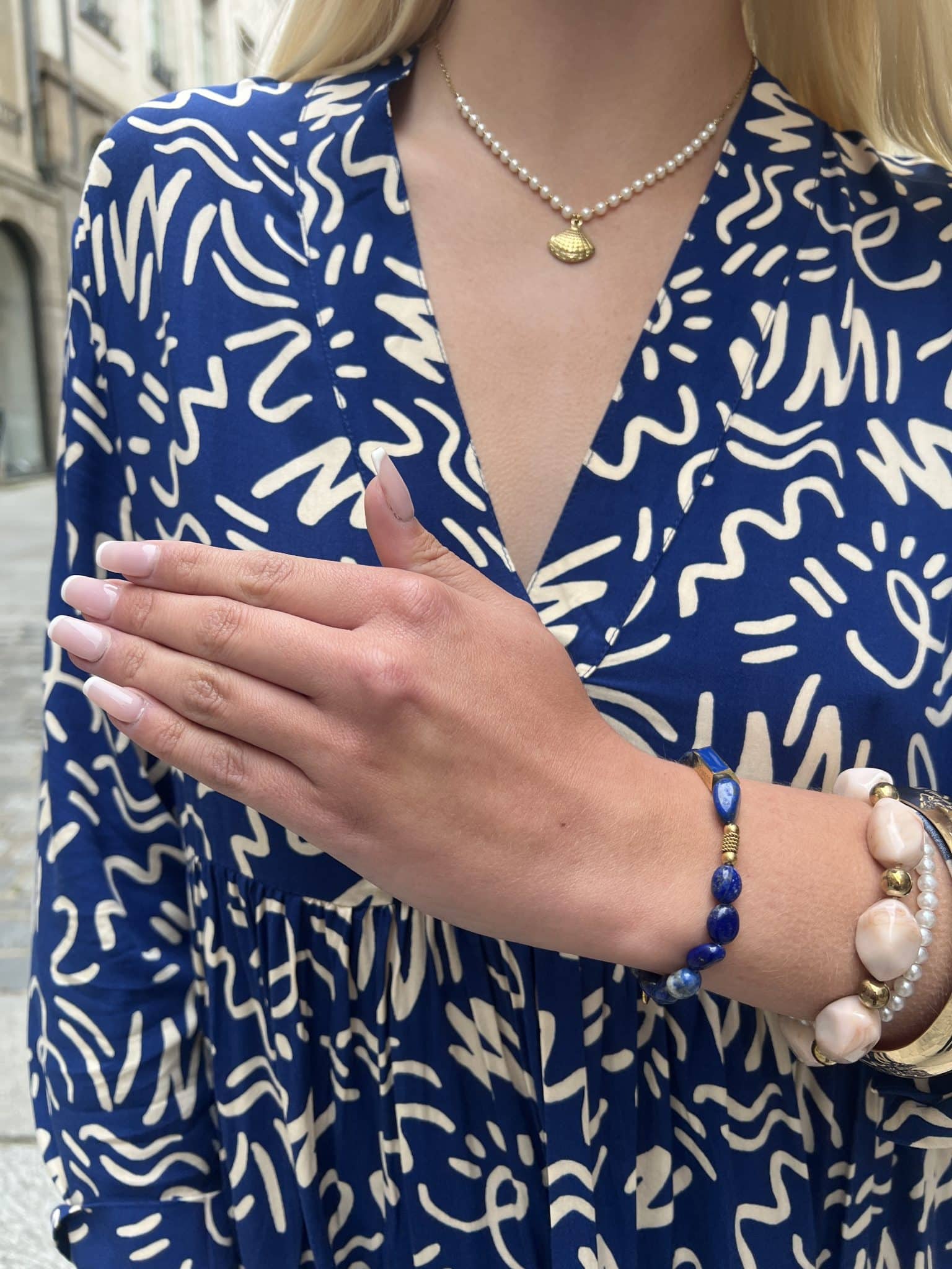 Bracelet en pierres bleues Bracelet en pierres bleues