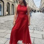 Robe longue rouge dos nu