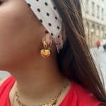 Boucles d’oreilles pendantes en cœur