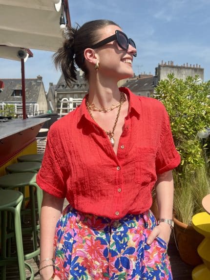 Chemisier fluide en coton