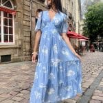 Robe bleue dos-nu