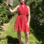 Robe courte à pois