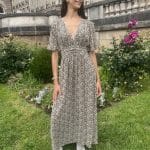 Robe longue à petites fleurs