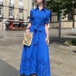Robe chemise à broderies