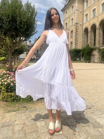 Robe légère à pompons