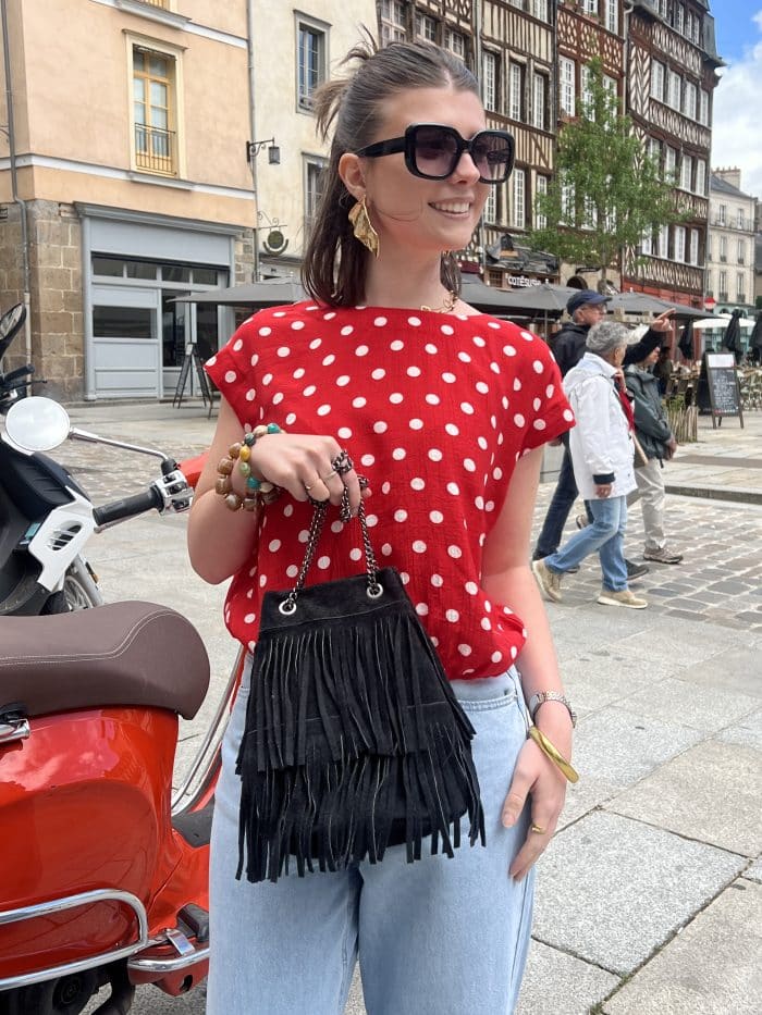 Sac seau à franges Sac seau à franges