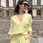 Chemisier uni avec décolleté