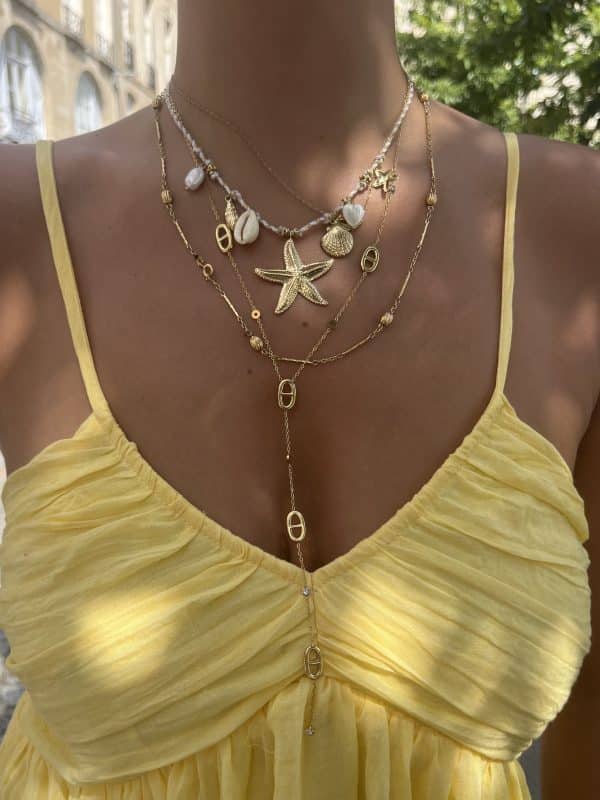 Collier en corde étoile de mer