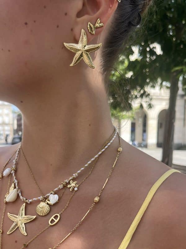 Boucles d'oreille étoile de mer