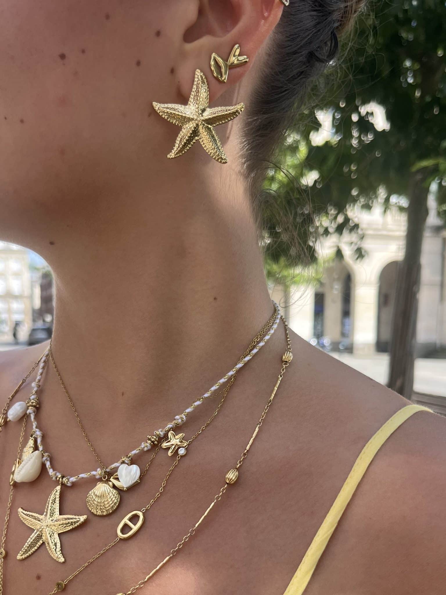 Boucles d'oreille étoile de mer Boucles d'oreille étoile de mer