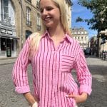 Chemise rayée en gaze de coton