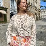 Haut à manches longues en crochet