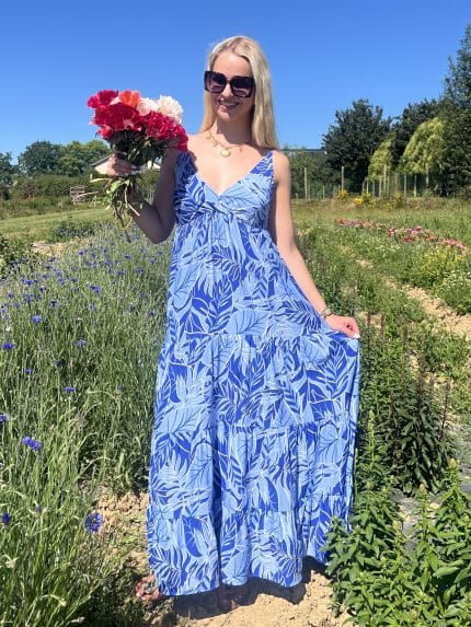 Robe bohème bleue