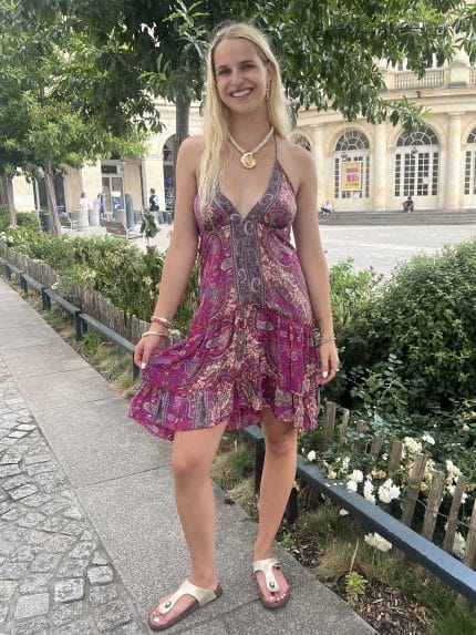 Robe d'été courte à motif