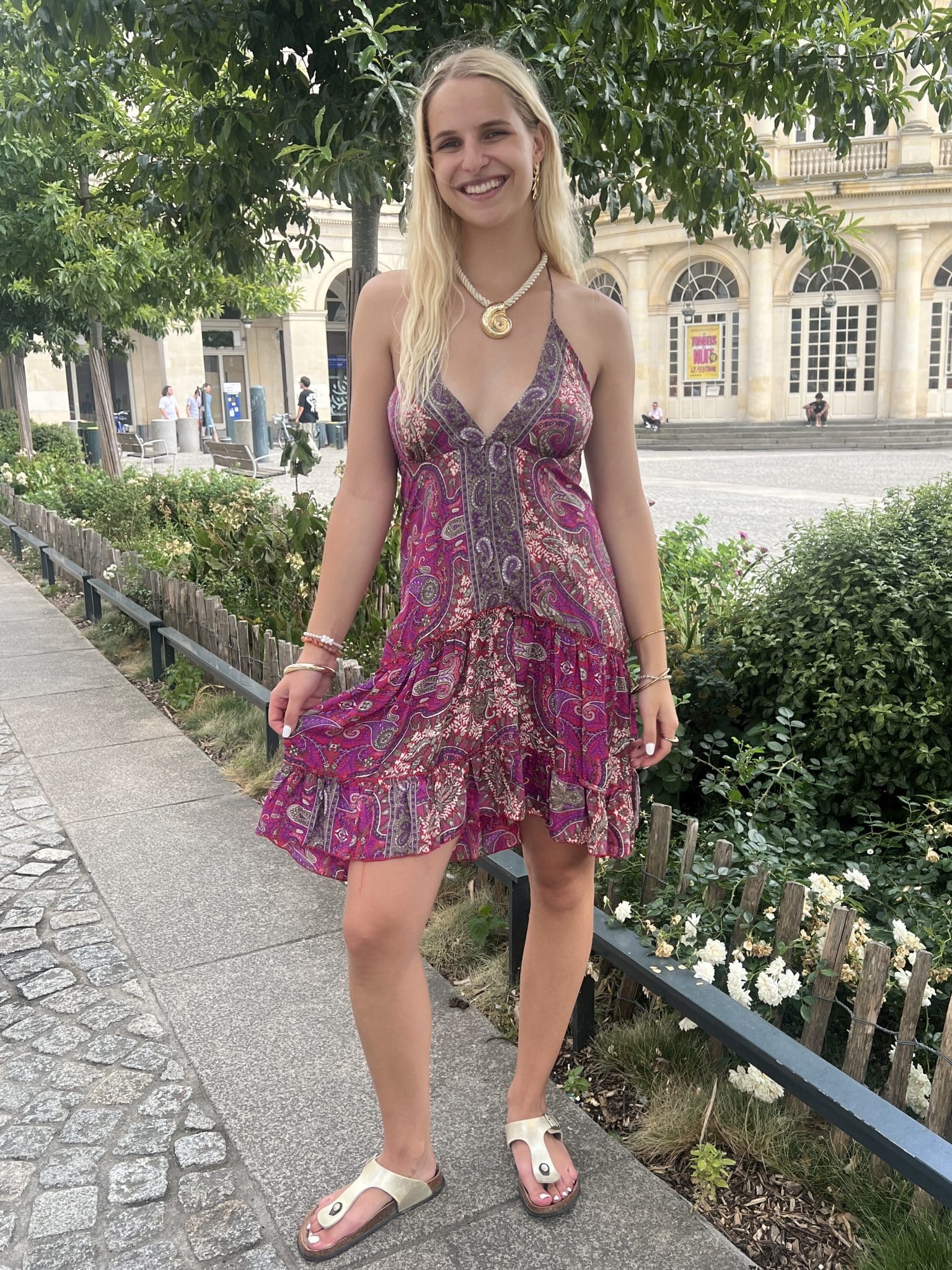 Robe d'été courte à motif Robe d'été courte à motif