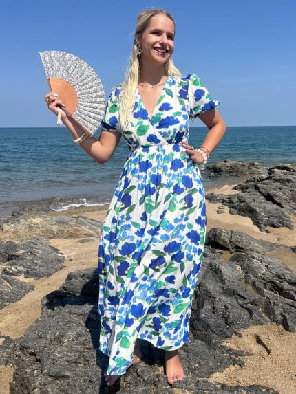Robe fleurie cache coeur