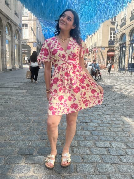Robe courte à motif