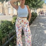 Pantalon fluide fleuri