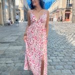 Robe fleurie à bretelles