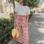 Pantalon d'été à fleurs