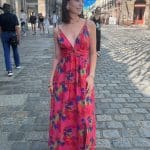 Robe cintrée fleurie