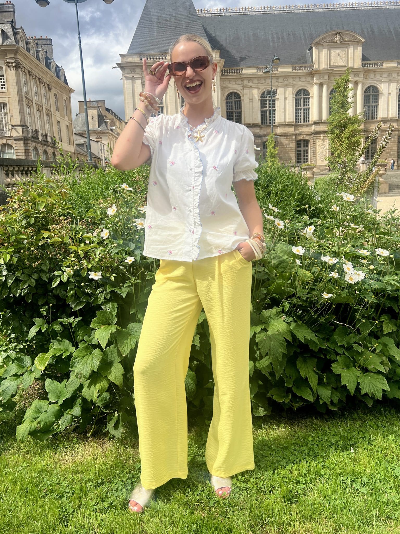 Pantalon fluide à taille élastique Pantalon fluide à taille élastique