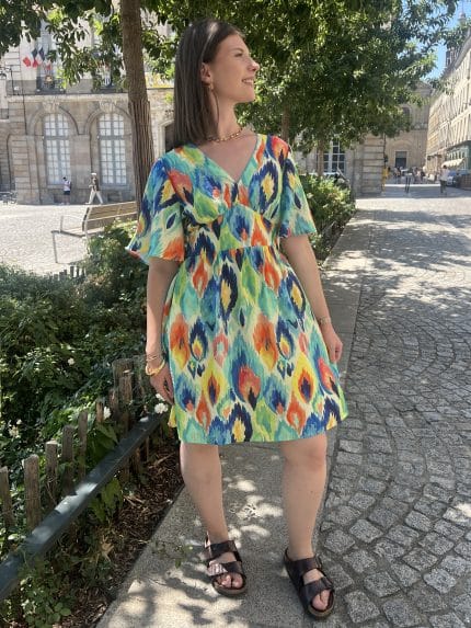 Robe aux couleurs flamboyantes