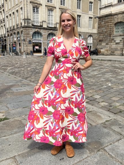 Robe à motif exotique